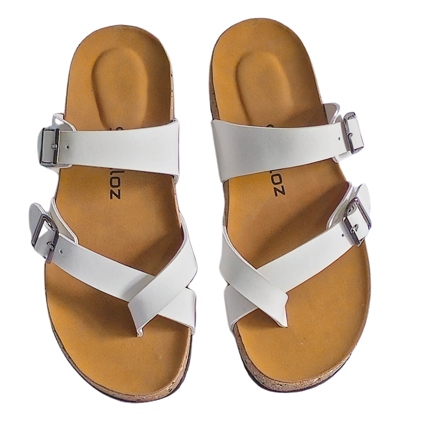 White Stylish Ladies Sliders/slippers - Hand Made