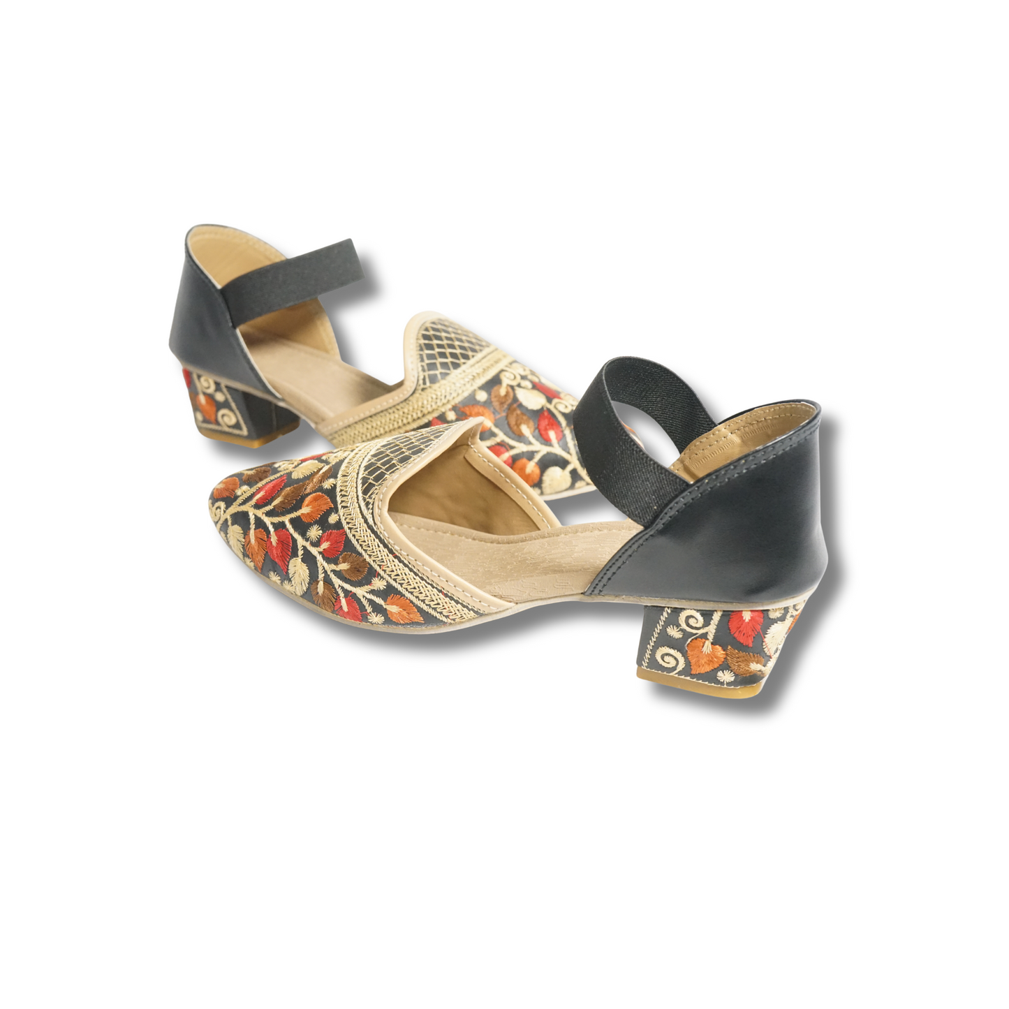 Handcrafted Ethnic Patterned Heels