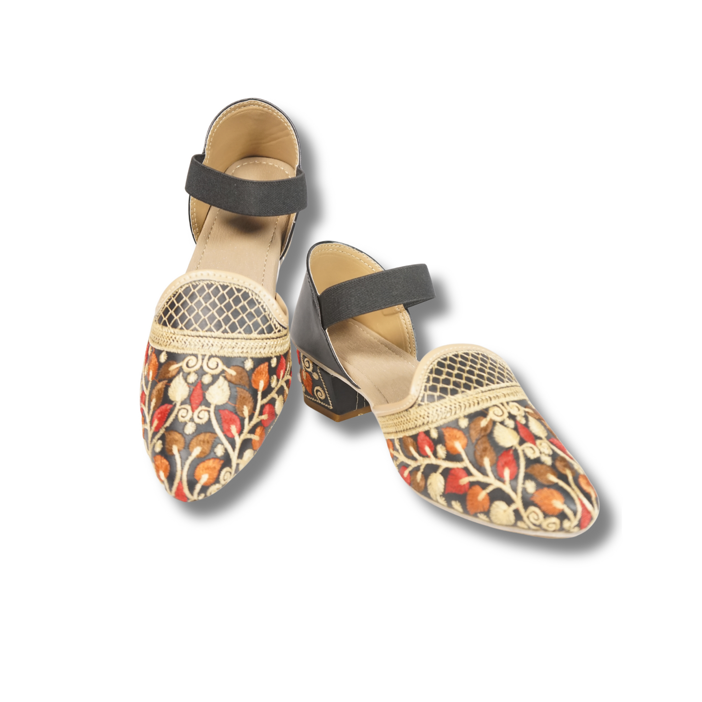 Handcrafted Ethnic Patterned Heels