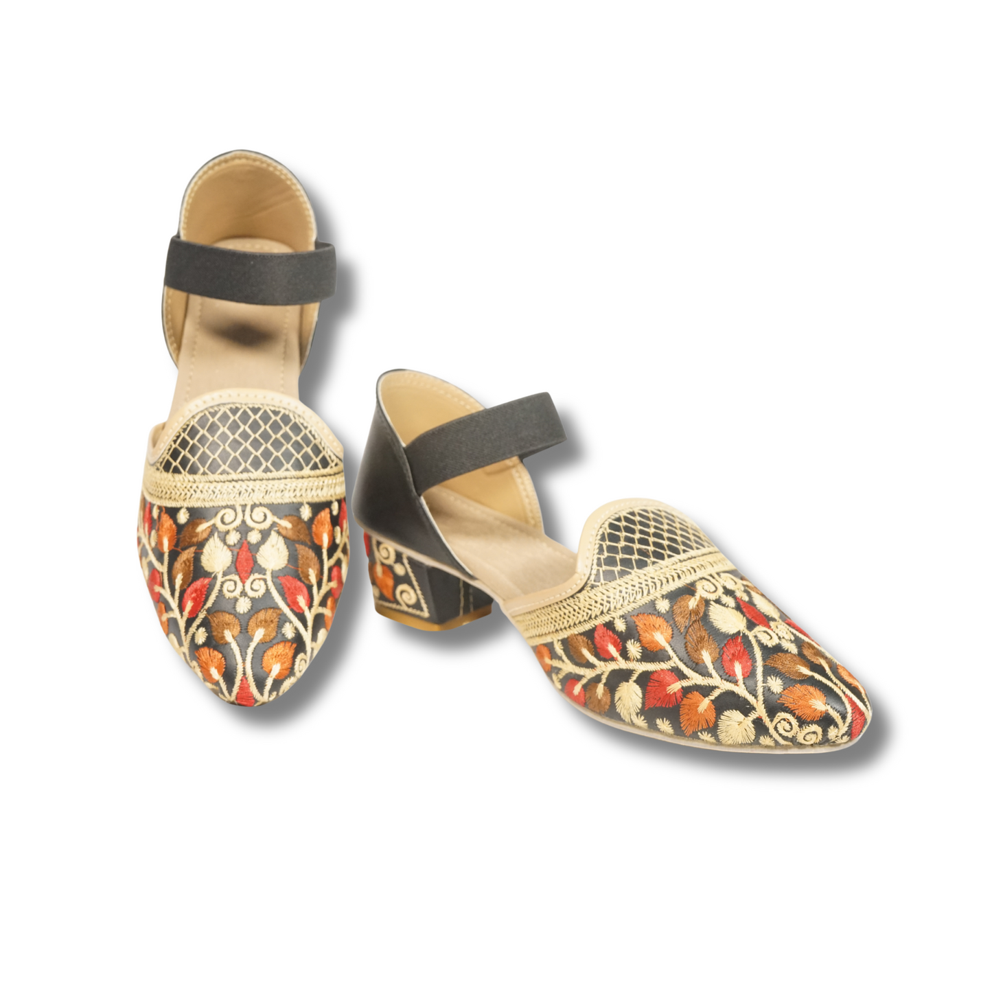 Handcrafted Ethnic Patterned Heels
