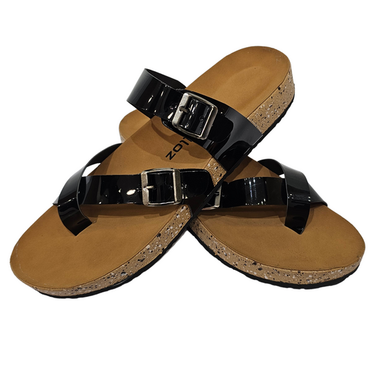 Black Stylish  Ladies Sliders/slippers - Hand Made