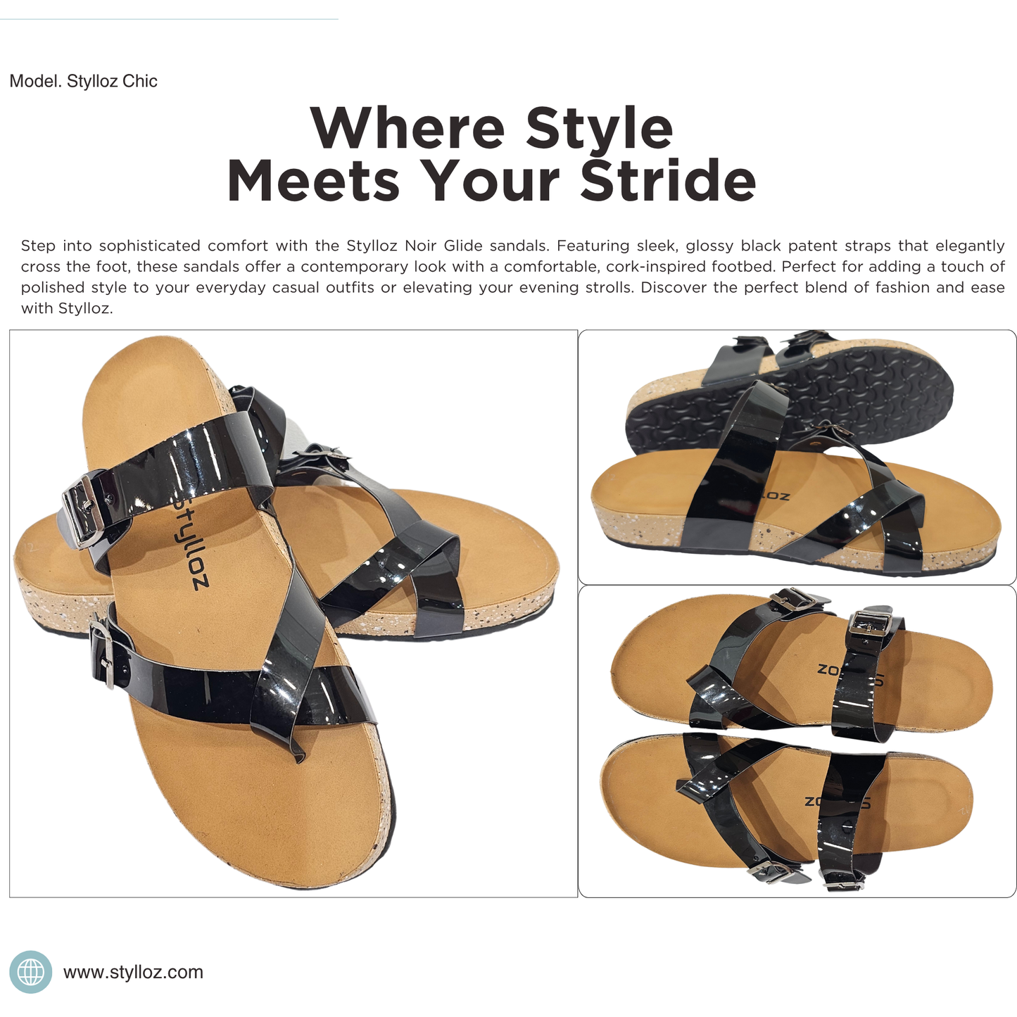 Black Stylish  Ladies Sliders/slippers - Hand Made