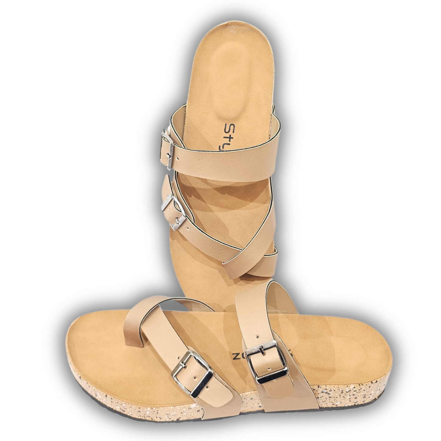 Beige Stylish Ladies Sliders/slippers - Hand Made