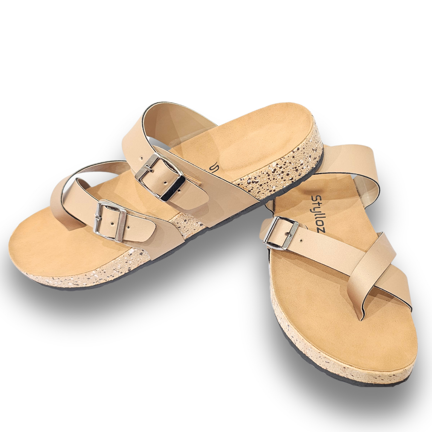 Beige Stylish Ladies Sliders/slippers - Hand Made