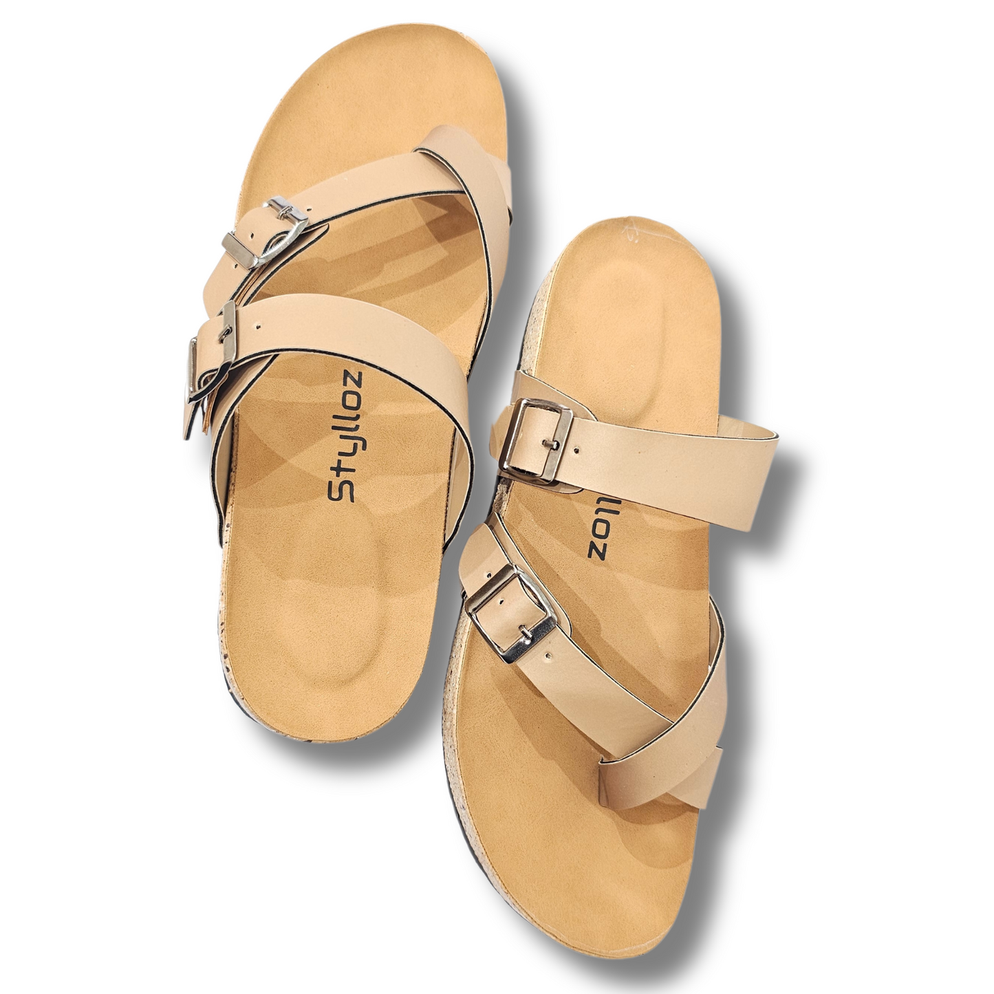 Beige Stylish Ladies Sliders/slippers - Hand Made
